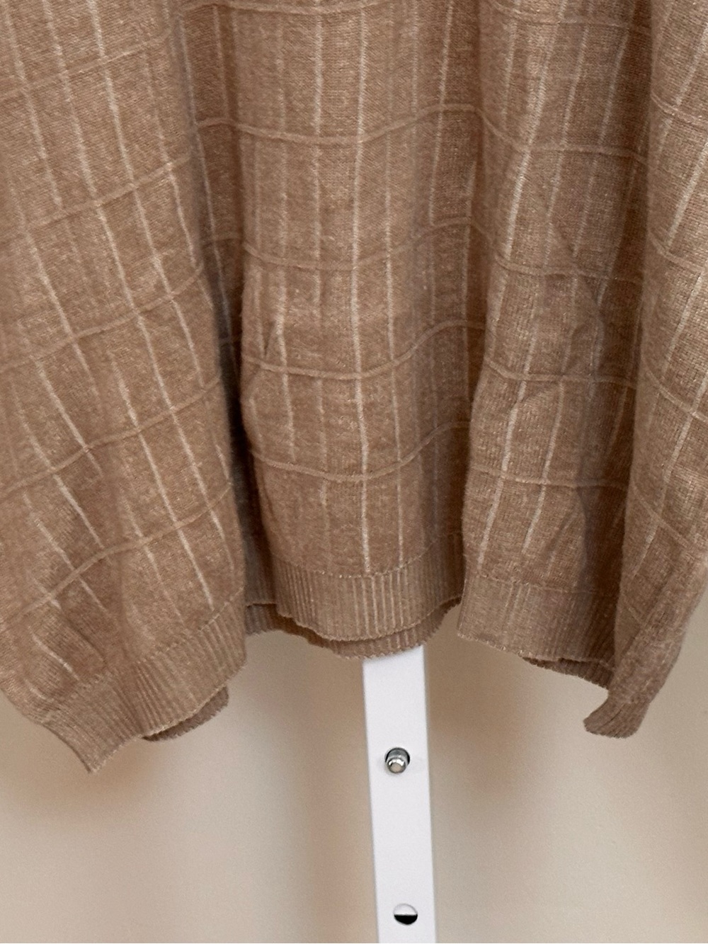 Pronto Uomo 100% Silk Windowpane Sweater Men’s XL Taupe Quiet Luxury - Picture 4 of 7
